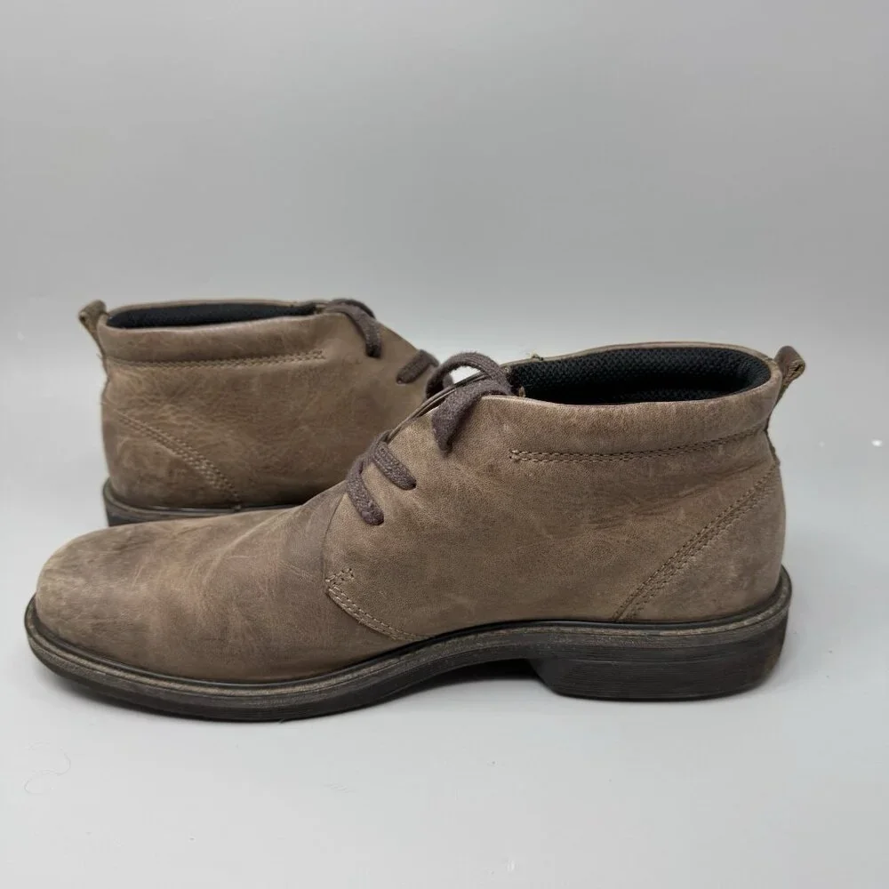 ECCO Turn GTX Men's Size 11-11.5 (EU 45) Gore-Tex Chukka Boots Brown Leather